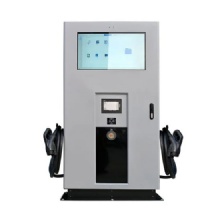 Chademo ccs fast charging with advertising screen 60kw electric vehicle charging station