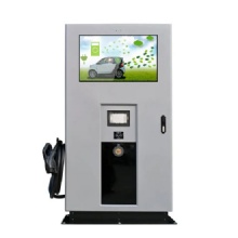 Chademo ccs fast charging with advertising screen 60kw electric vehicle charging station