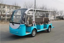 Factory customized 72V 11-seater electric sightseeing car for scenic spots, hotels, stadiums and resorts