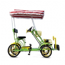 Factory 2024 New Model Direct Sales New Design Double Quad Bike Sightseeing Tandem Bicycle Four People Bicycle