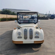 Classic Sightseeing Tourism Wedding Golf Cart Creamy White Vintage Car