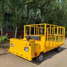 Support Customization High Quality and New Type Cart for Transportation of Cargo Electric Four-wheel Flat Pull Truck